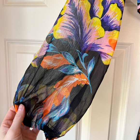 ASOS sheer floral maxi coverup - Picture 2 of 6